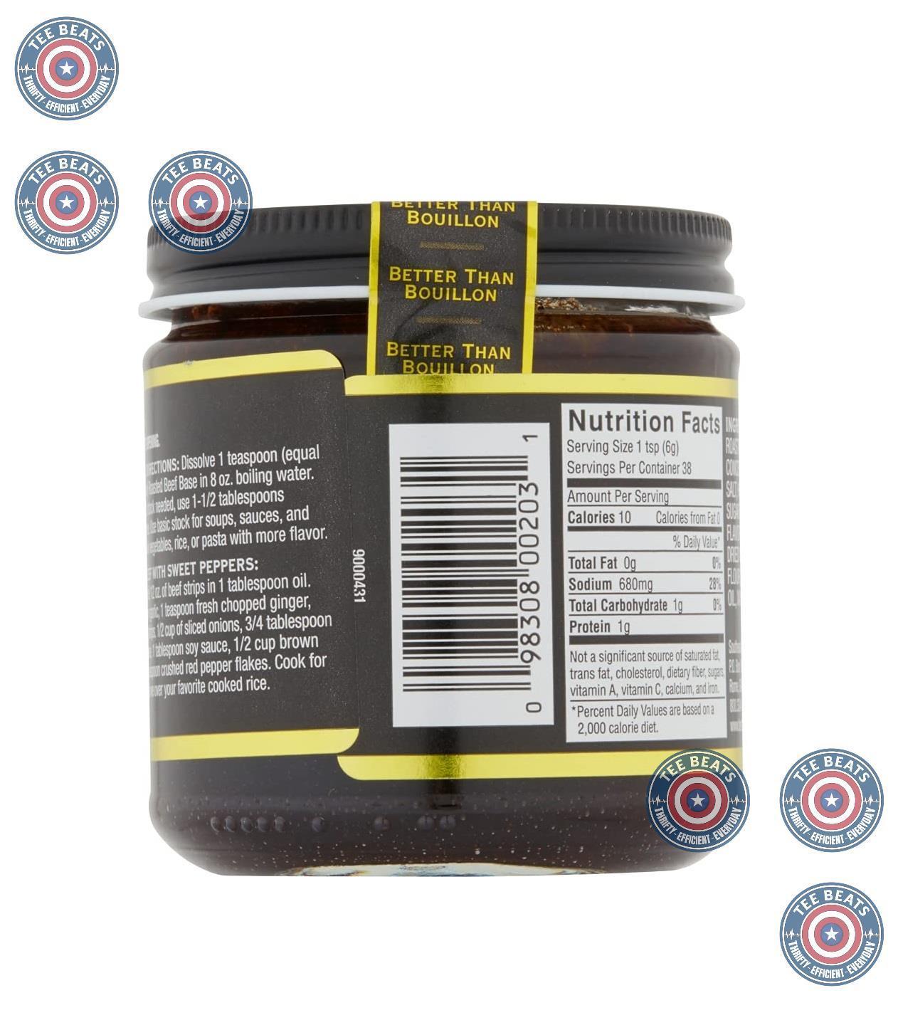 Better Than Bouillon Roasted Beef Base – Fat-Free Flavor Booster for Wholesome Family Cooking