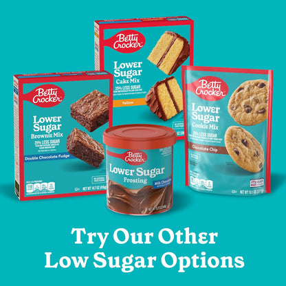 Betty Crocker Reduced Sugar Milk Chocolate Frosting – Smart Indulgence for Health-Conscious Home Bakers, 15.75 oz Resealable Tub