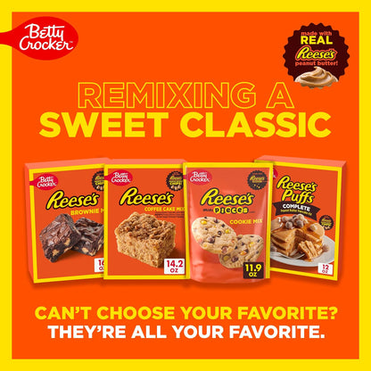 Betty Crocker REESE'S Brownie Mix with Peanut Butter Chips – Ready-to-Give Birthday Gift for Women Who Love Peanut Butter Desserts