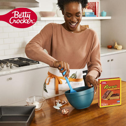 Betty Crocker REESE'S Peanut Butter No-Bake Bars – One-Box Dessert With No Extra Equipment Needed, 17.3 oz