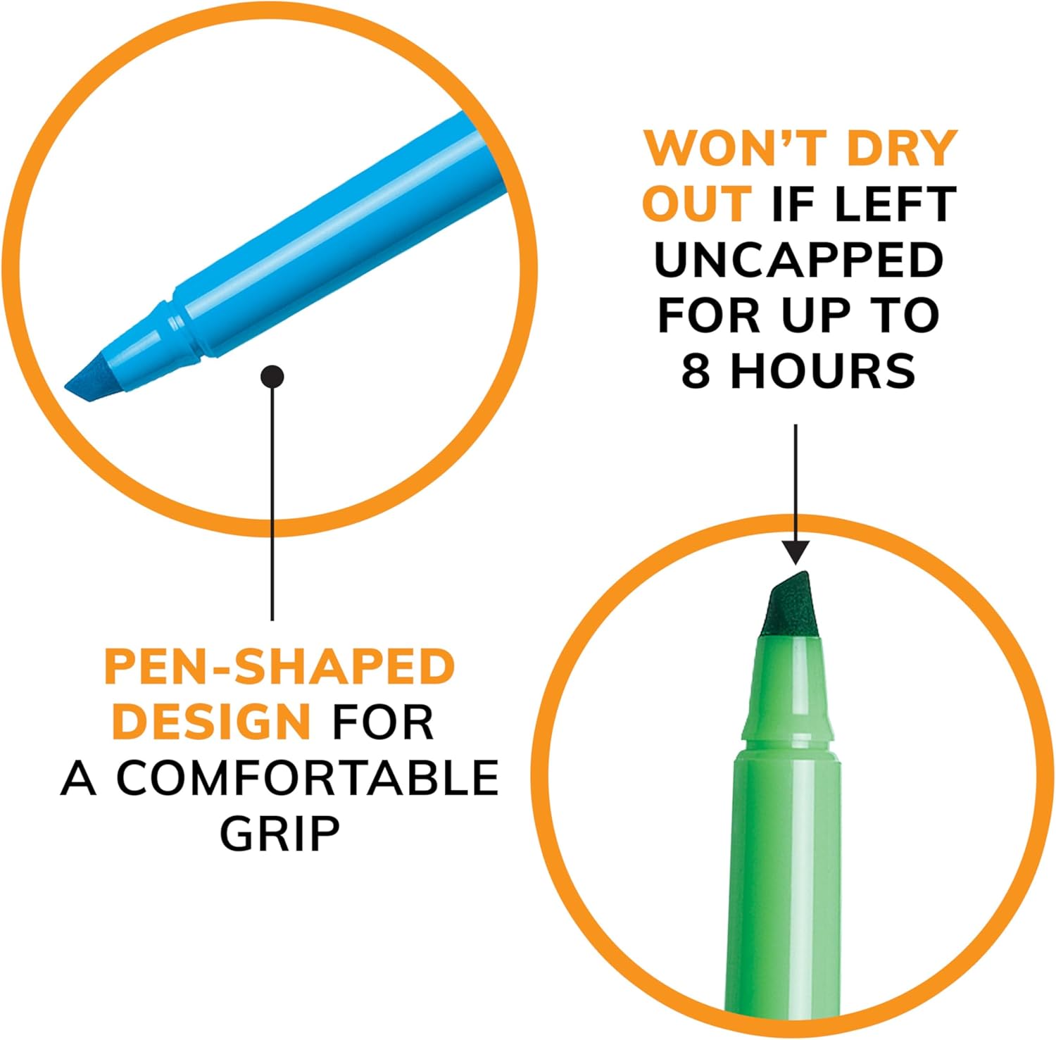 BIC Brite Liner Highlighters Chisel Tip – Parent-Approved Classroom Highlighters for Kids, Non-Toxic Five Color Pack