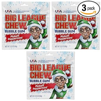Big League Chew Cotton Candy Bubble Gum 3-Pack - Kids Baseball Team Snack, Allergen-Free Softball Treat for Children