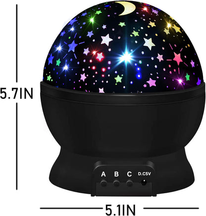 Birthday Gift for Kids – Star Projector Night Light with 16 Colors & 360° Rotation, Ready to Gift for Boys & Girls
