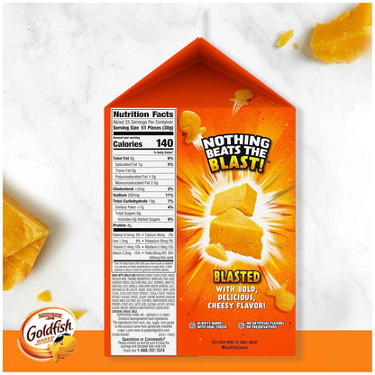 Goldfish Cheddar Cheese Crackers – Nostalgic Throwback Snack Gift for the Coworker Break Room and Office Secret Santa, 27.3 oz
