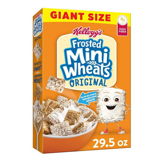 Kellogg’s Frosted Mini-Wheats Cereal – Heart-Healthy Breakfast Bowl for Cholesterol-Conscious Adults, 48g Whole Grain Goodness