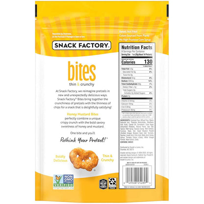 Snack Factory Honey Mustard Bites, 9 Oz Bag – Lunchbox-Sized Sweet-Savory Snack for School Days