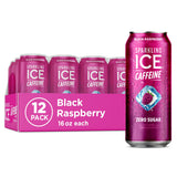 Sparkling Ice Caffeine Black Raspberry Sparkling Water Holiday Gift Idea, Low Calorie Sparkling Drink for the Health Conscious Friend
