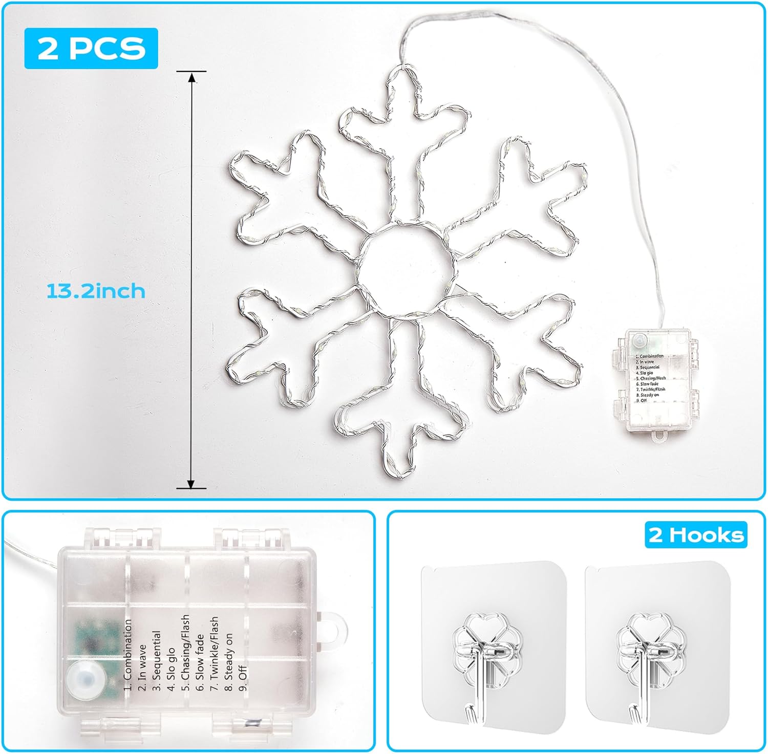 BlcTec 2-Pack Snowflake Lights – Affordable Christmas Gift for Neighbors and Teachers