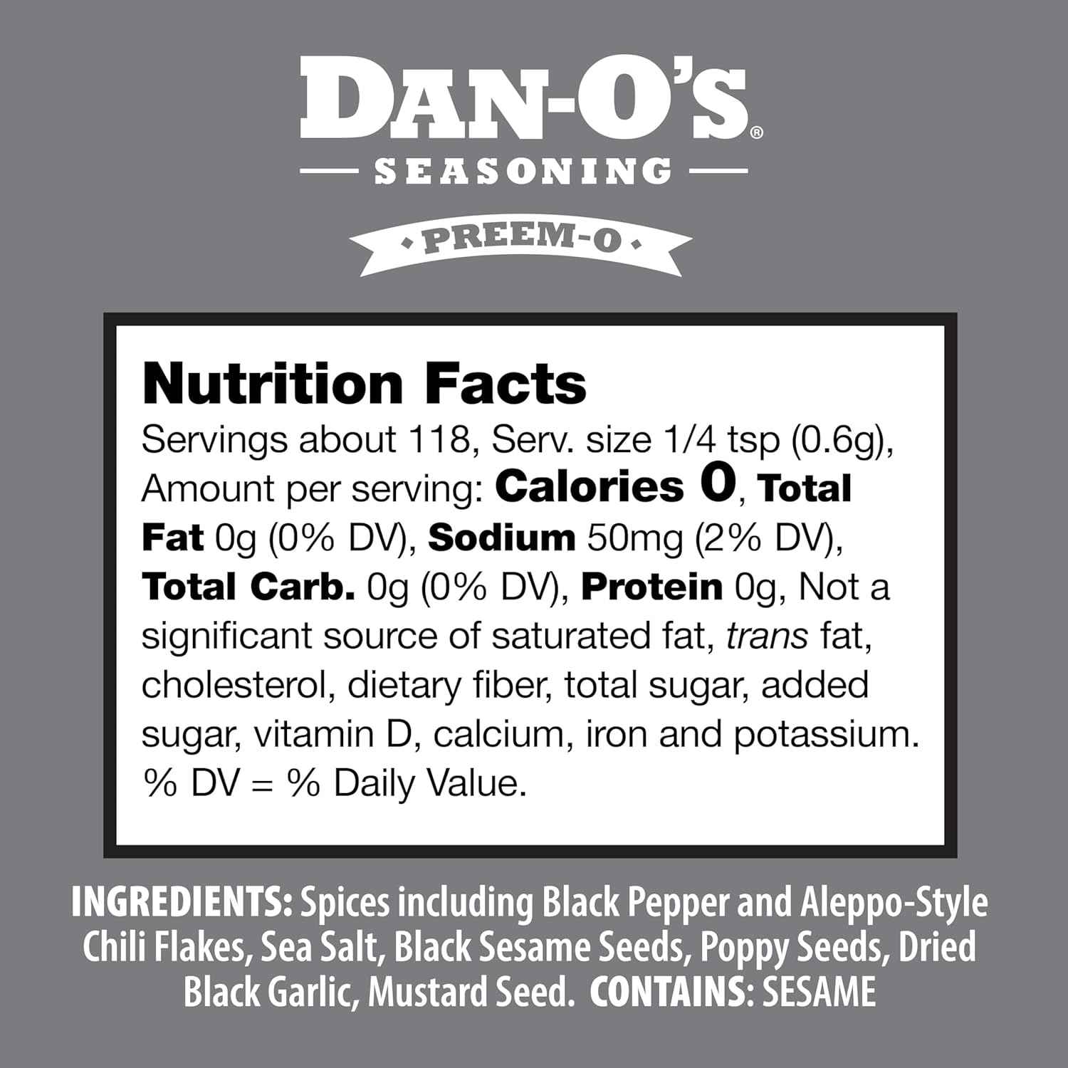 Dan-O's Preem-O Seasoning – Birthday Gift for the Backyard BBQ Dad, Sugar Free Rub, 2.5 oz