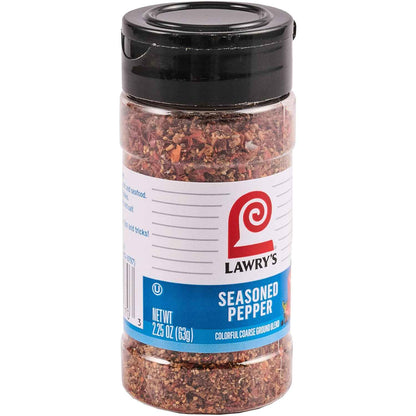 Lawry's Seasoned Pepper 2.25 oz – Slim Single-Shaker Spice for Clean Countertop Organization
