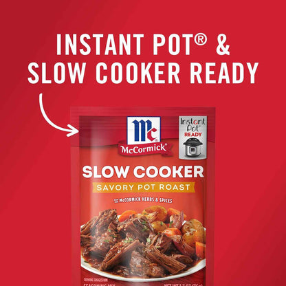 McCormick Slow Cooker Savory Pot Roast Seasoning – 10-Minute Active Prep for Hands-Off Weeknight Cooking