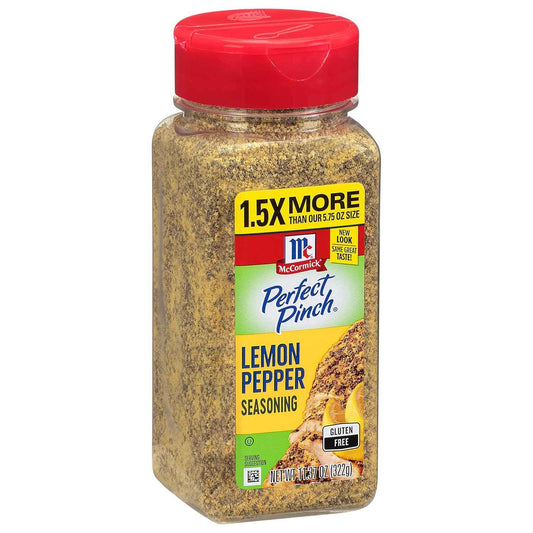 McCormick Perfect Pinch Lemon Pepper Seasoning, 11.37 oz – Bright Zest for Guilt-Free Weeknight Meals
