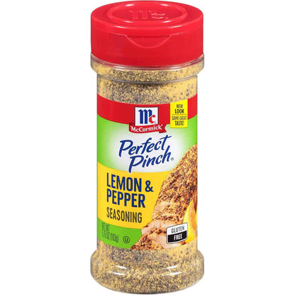 McCormick Perfect Pinch Lemon & Pepper Seasoning – Minimalist Pantry Staple for Clean Countertop Storage