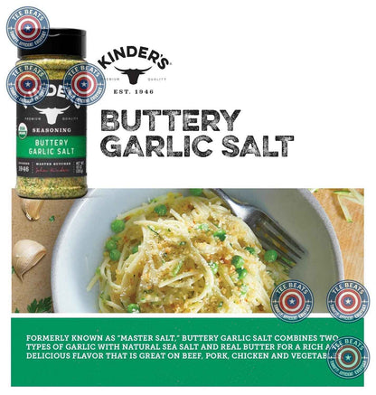 Kinder's Organic Buttery Garlic Master Salt – Clean-Label Seasoning for Mindful Home Cooking