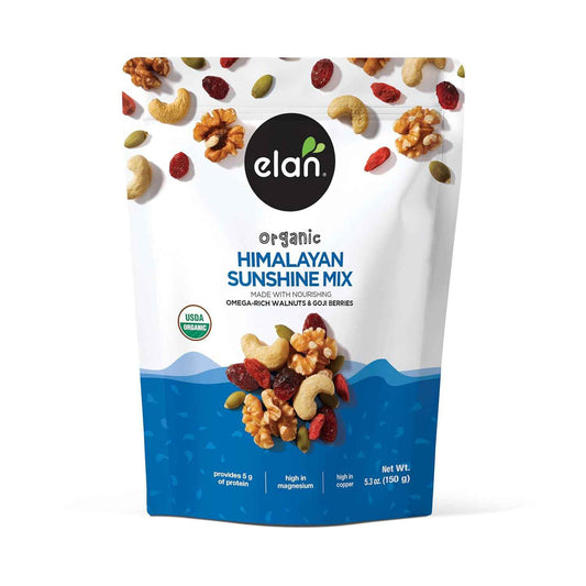 Elan Organic Himalayan Sunshine Mix – Resealable Camping Pouch Fuel with Cashews and Pumpkin Seeds
