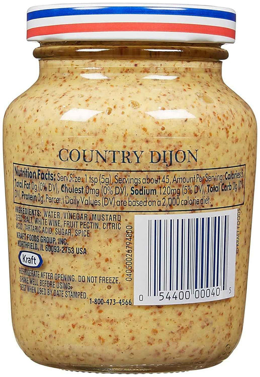 Grey Poupon Country Dijon Mustard – Heritage Luxury Condiment for the Discerning Home Chef