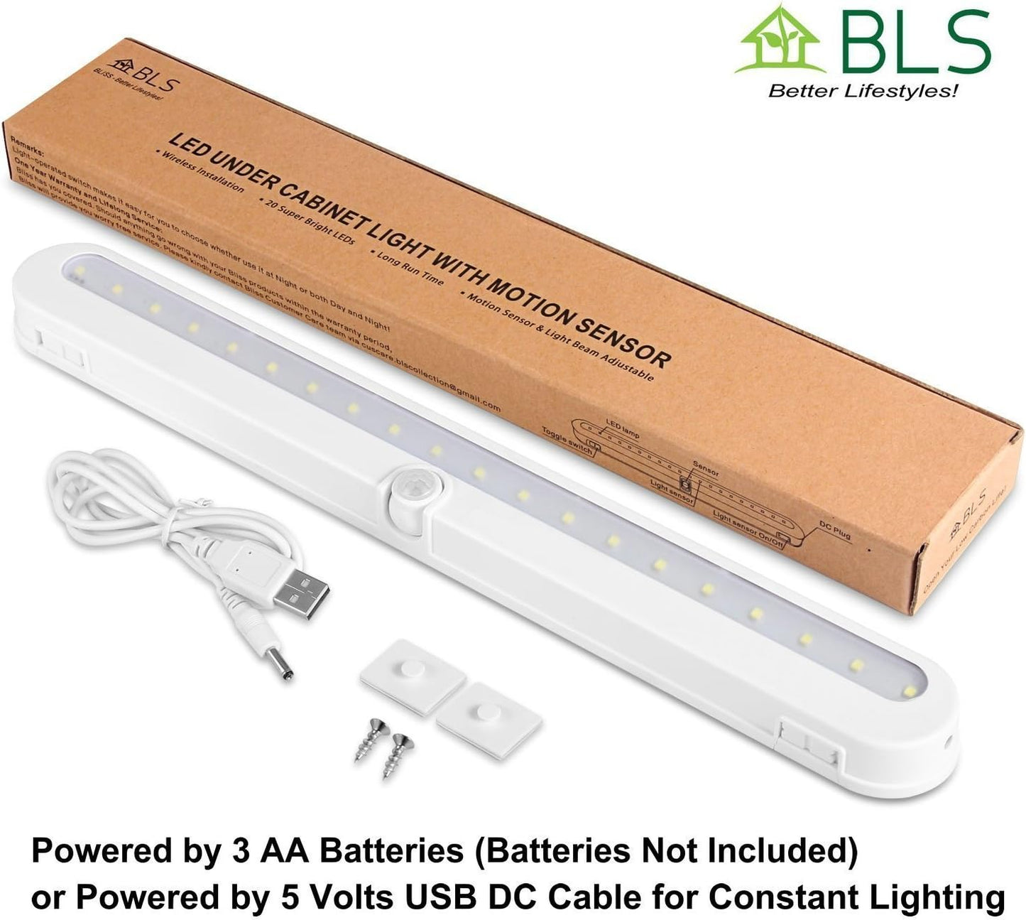 BLS T01L Motion Closet Light – Thoughtful Housewarming Gift for New Homeowners, Wireless Under Cabinet LED