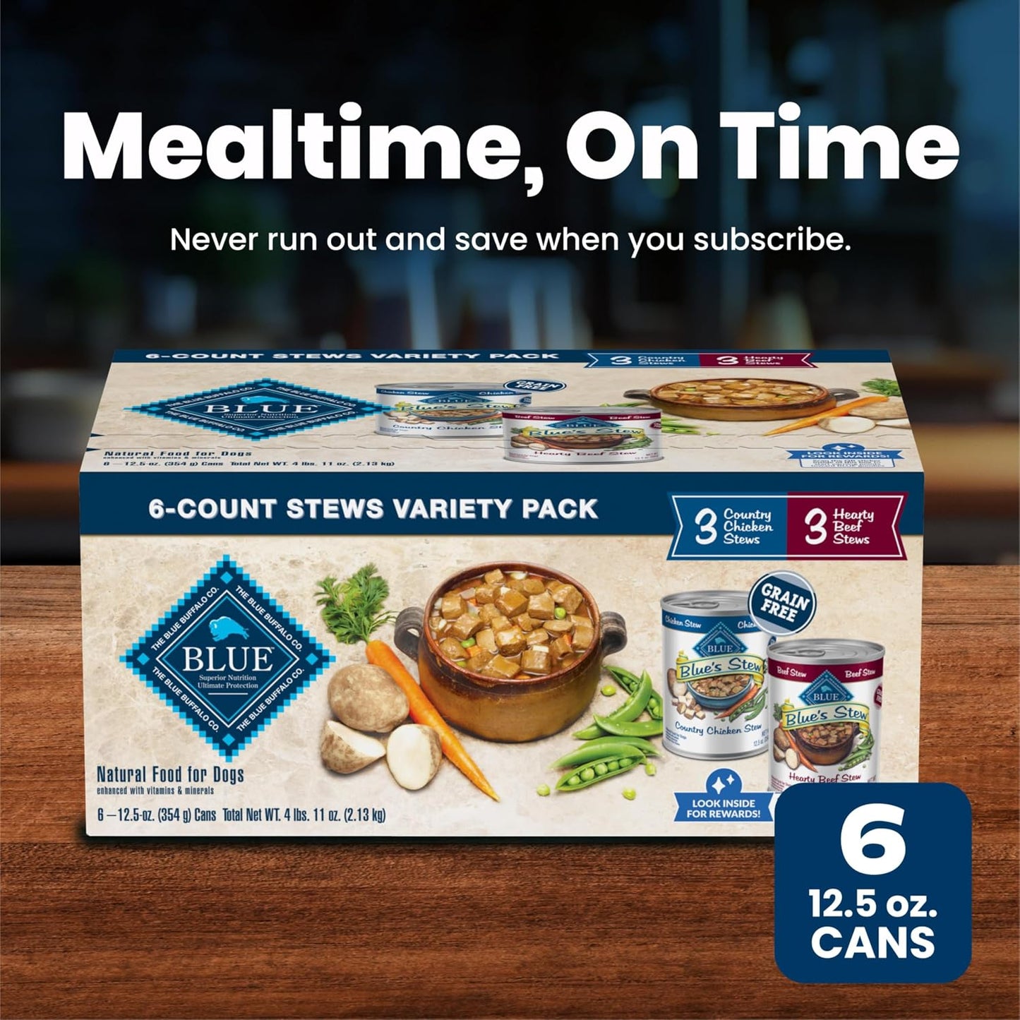 Blue Buffalo Blue's Stew Variety Pack, Thoughtful Holiday Present for the Dog Parent Who Has Everything
