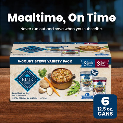 Blue Buffalo Blue's Stew Variety Pack, Thoughtful Holiday Present for the Dog Parent Who Has Everything