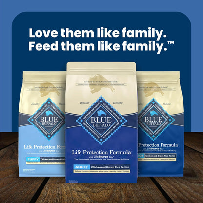 Blue Buffalo Life Protection Chicken & Brown Rice Adult Dog Food – Premium Dog Birthday Gift Basket Staple, 15 lb