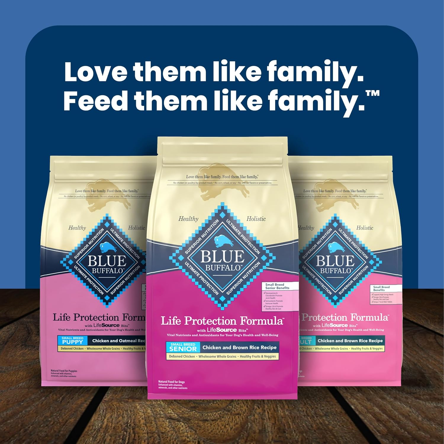 Blue Buffalo Life Protection Senior Small Breed Chicken & Brown Rice – Practical Pet Parent Gift for Holiday and Birthday, 15 lb