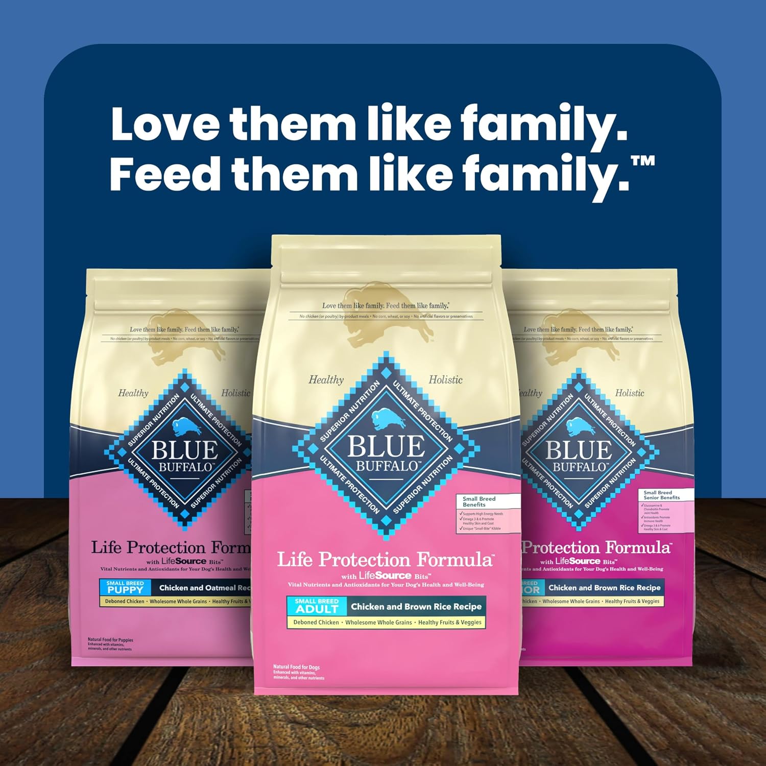 Blue Buffalo Life Protection Small Breed Adult – High-End Chicken & Brown Rice Recipe Featuring Cold-Formed LifeSource Bits