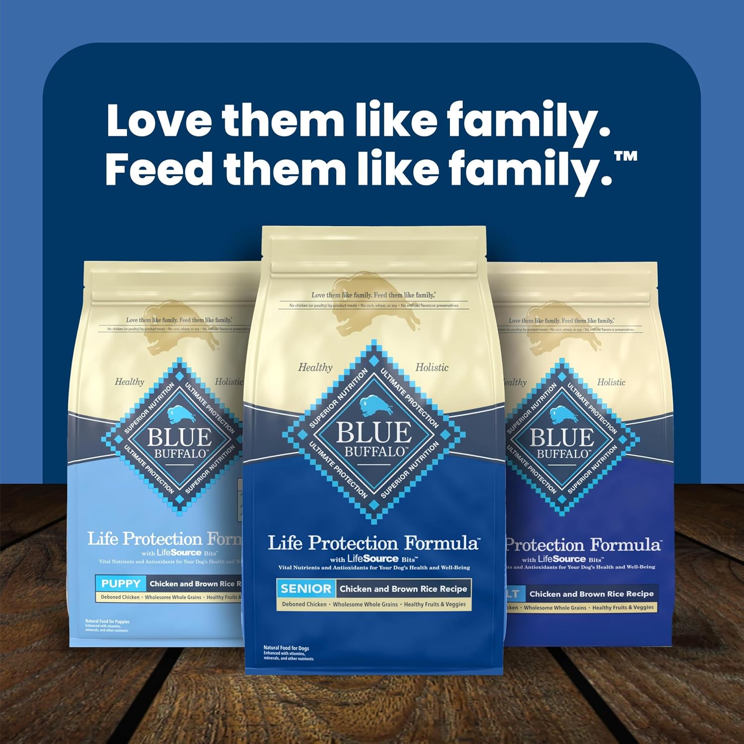 Blue Buffalo Senior Life Protection Chicken & Brown Rice – Holiday Gift for Pet Parents of Senior Pups, 6 lb