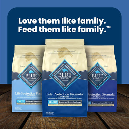 Blue Buffalo Senior Life Protection Chicken & Brown Rice – Holiday Gift for Pet Parents of Senior Pups, 6 lb