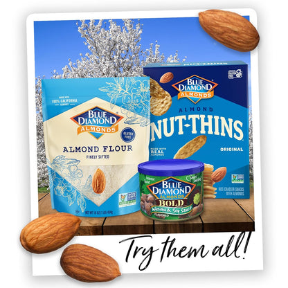 Blue Diamond Almonds BOLD Snack Nuts Variety Gift Pack, 6 oz Resealable Cans for Birthday Gifts, Hostess Presents and Holiday Giving