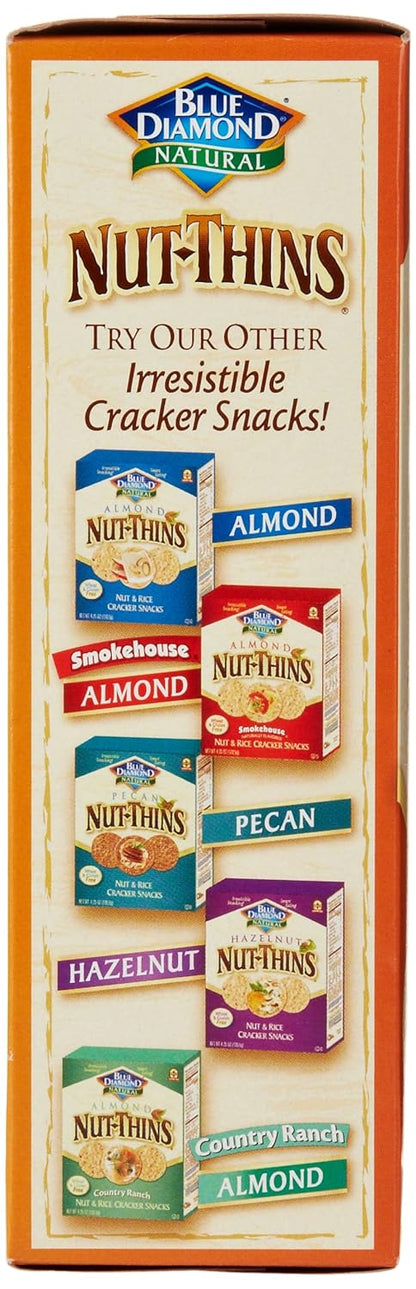 Blue Diamond Almonds Nut Thins Cheddar Cheese – 3g Protein Office Desk Cracker for Afternoon Focus Snacking