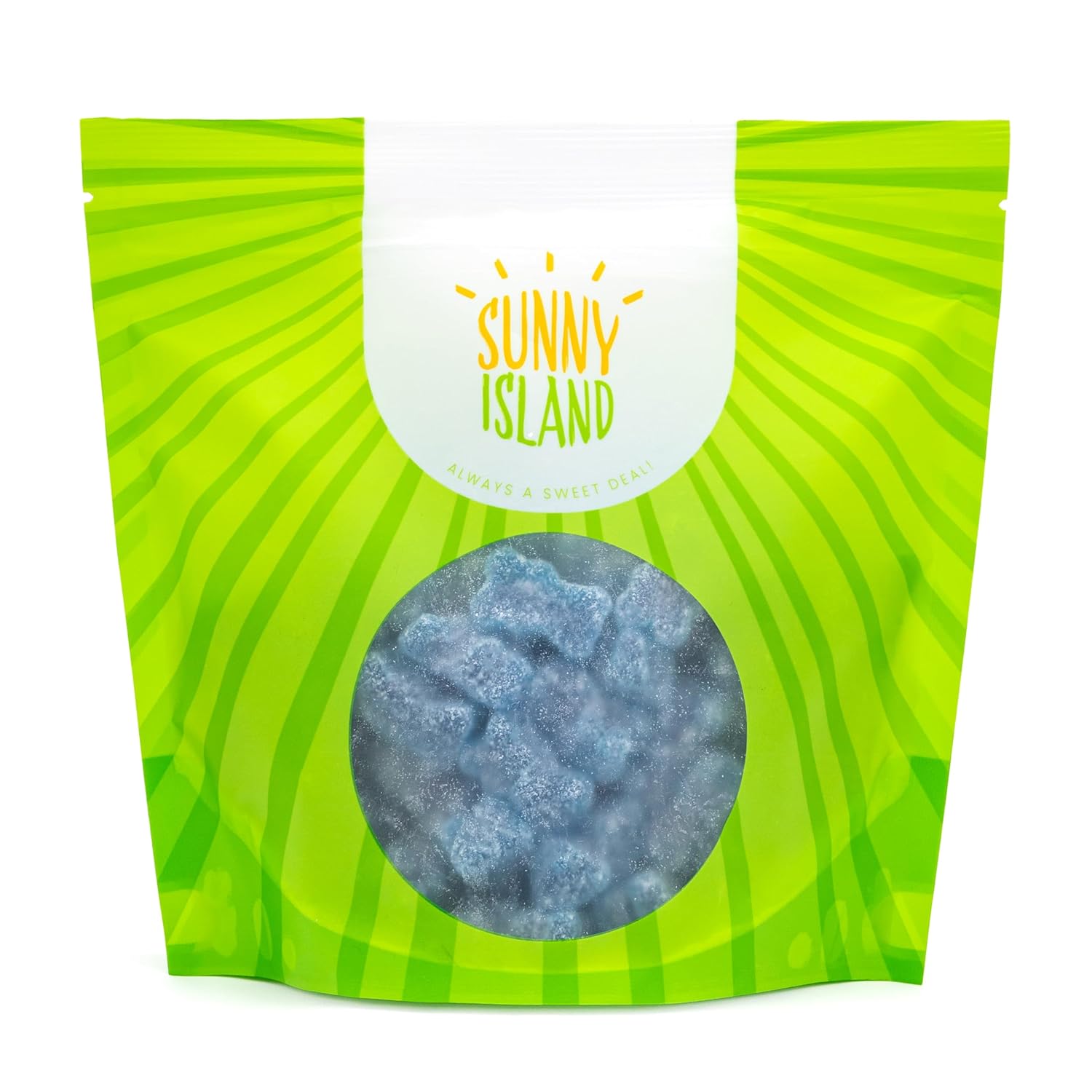 Blue Gummy Bears Gift Bag 1 lb Gelatin Free Party Favor Pack for Gender Reveal and Baby Shower Hosts