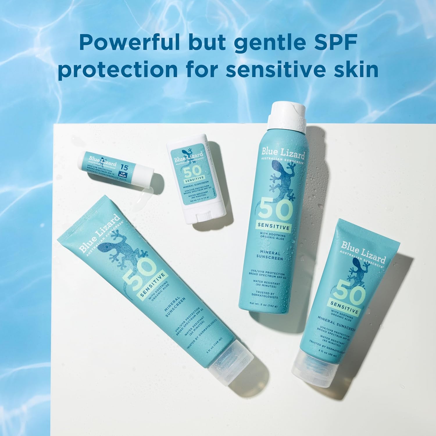 BLUE LIZARD Sensitive Mineral Sunscreen Stick – Pocket SPF 50+ for Hiking, Patio Days, and Travel