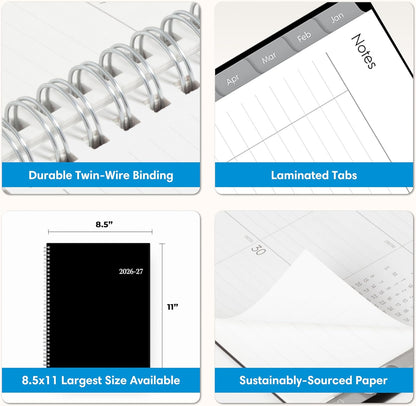 Blue Sky 2026-2027 Weekly & Monthly Planner, Family-Friendly Back-to-School Supply for Middle School and High School Teens