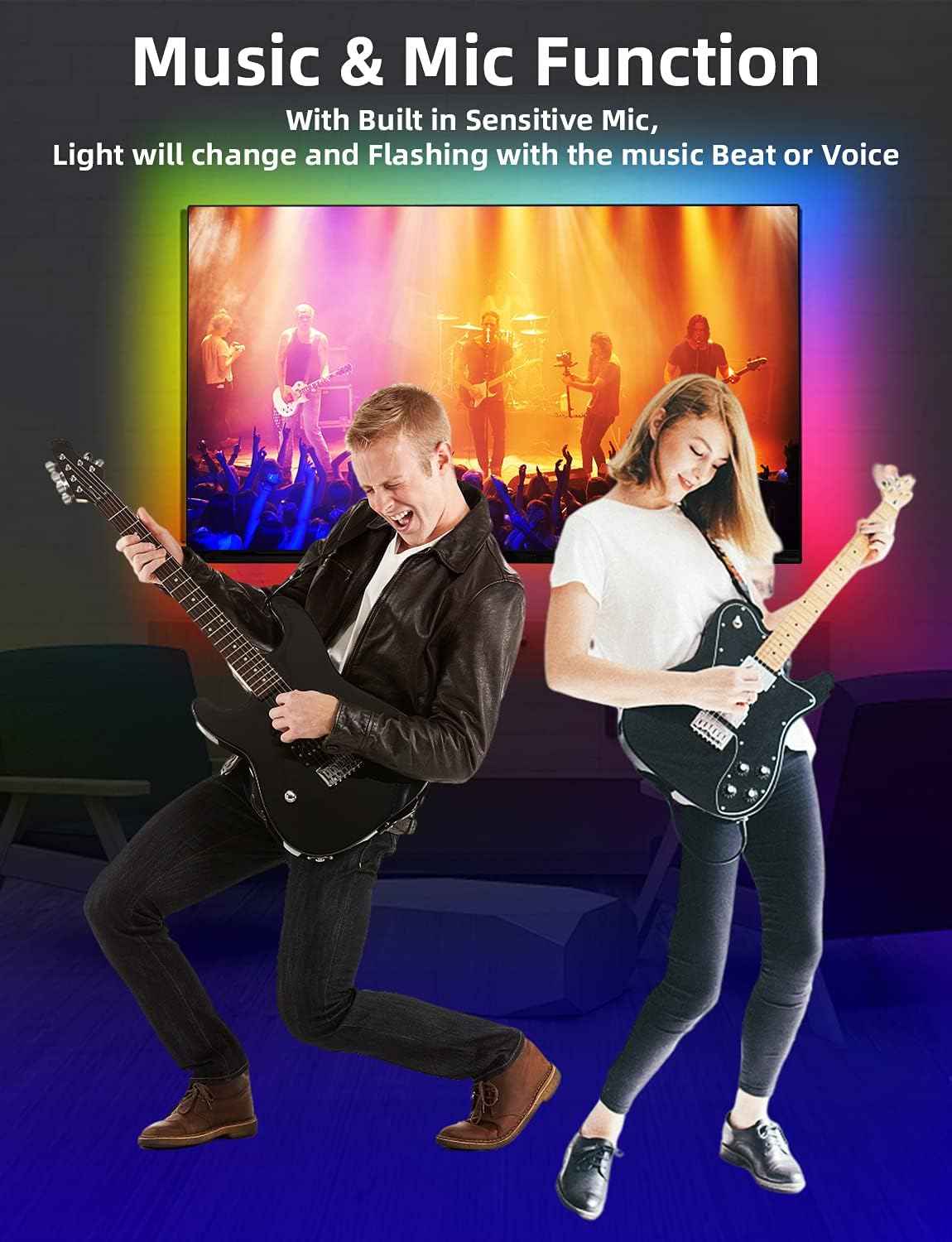 Daymeet RGBICW TV Backlight – Unique Housewarming Gift, Chasing Color Gaming & Movie Light for Tech Lovers