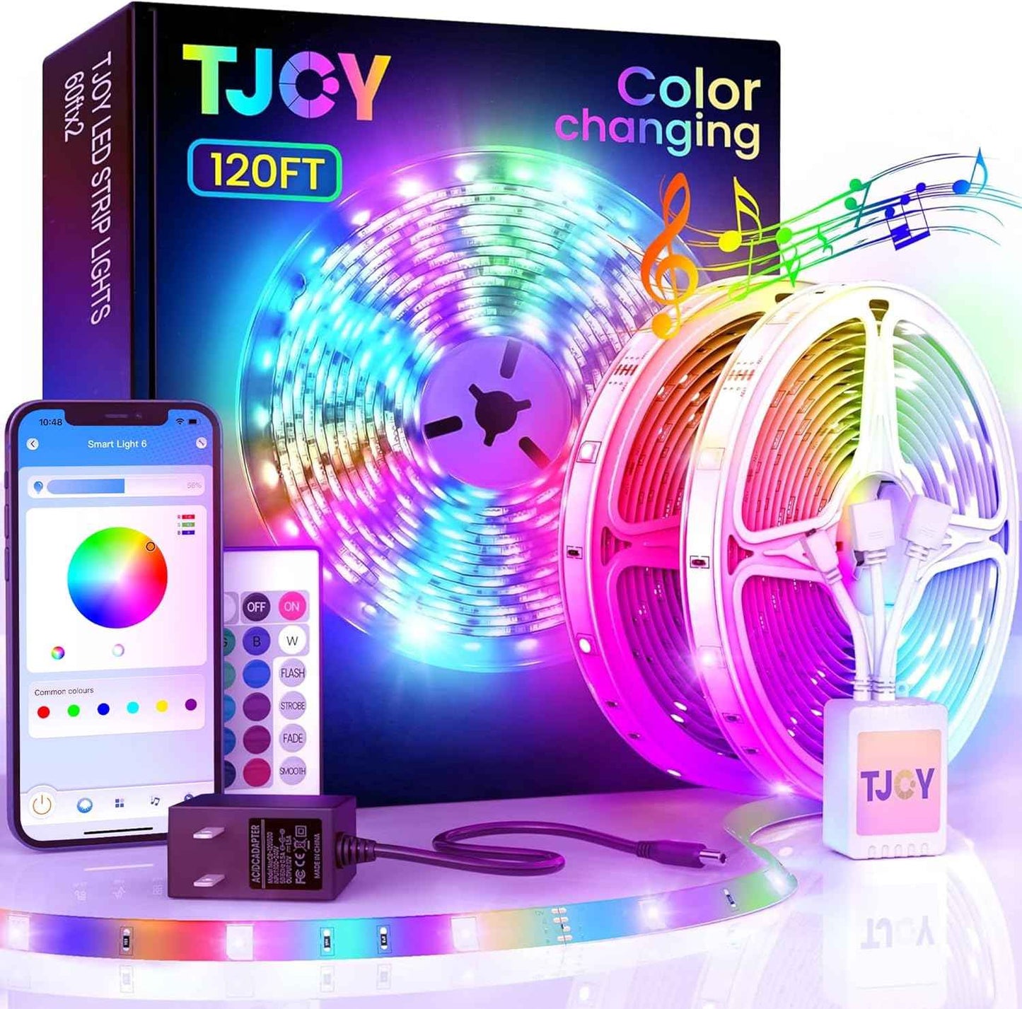 LuminoGlow LED Strip Lights – Safe Playroom and Bedroom Lighting for Kids and Teens, No Flame Auto Shutoff