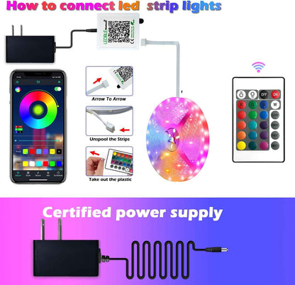 HiLighting 300FT LED Strip Lights with Timer and Dimming – Home Office Bias Lighting and Focus Ambient Light for Long Work Sessions