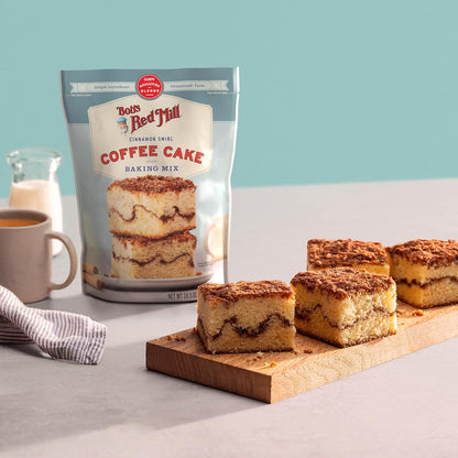 Bob's Red Mill Cinnamon Swirl Coffee Cake Mix – Clean Ingredient Pantry Essential with Three Simple Add-Ins