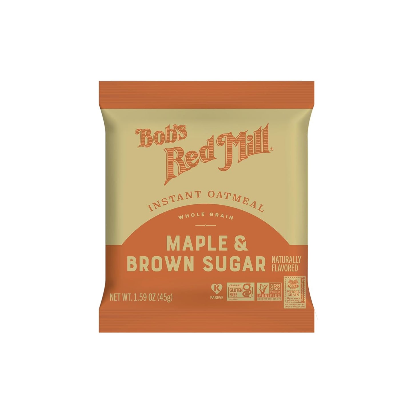 Bob's Red Mill Maple Brown Sugar Instant Oatmeal – Lightweight Trail Breakfast for Hiking and Backpacking, 6 Packets