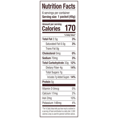 Bob's Red Mill Maple Brown Sugar Instant Oatmeal – Lightweight Trail Breakfast for Hiking and Backpacking, 6 Packets
