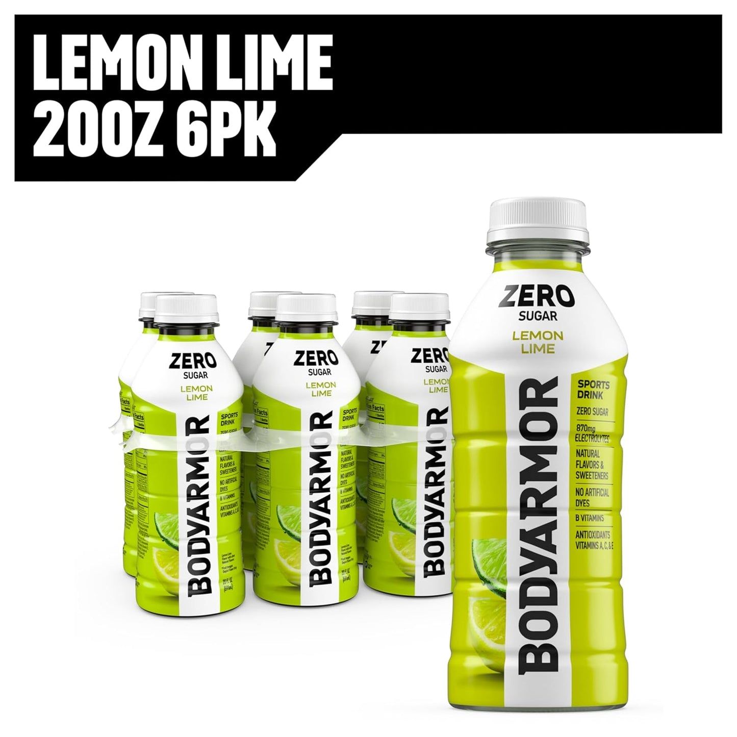 BODYARMOR ZERO Sugar Lemon Lime – Clean-Label Electrolyte Drink for an Uncluttered Wellness Fridge