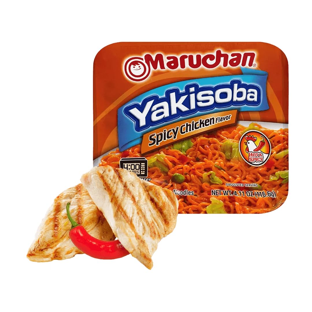 bold spicy chicken flavor profile with included dehydrated vegetables and seasoning packet
