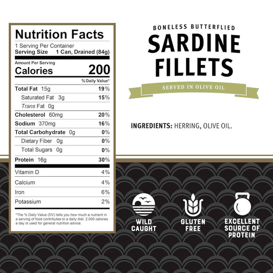 Brunswick Wild Caught Sardines in Olive Oil – Streamlined Pantry Staple for Clean Kitchens