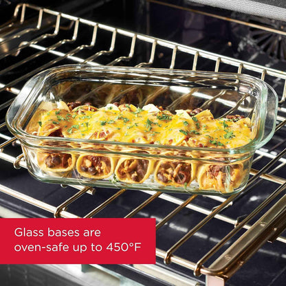 Rubbermaid Brilliance Glass Containers – Uncluttered Kitchen Storage, Stackable Rectangular Design