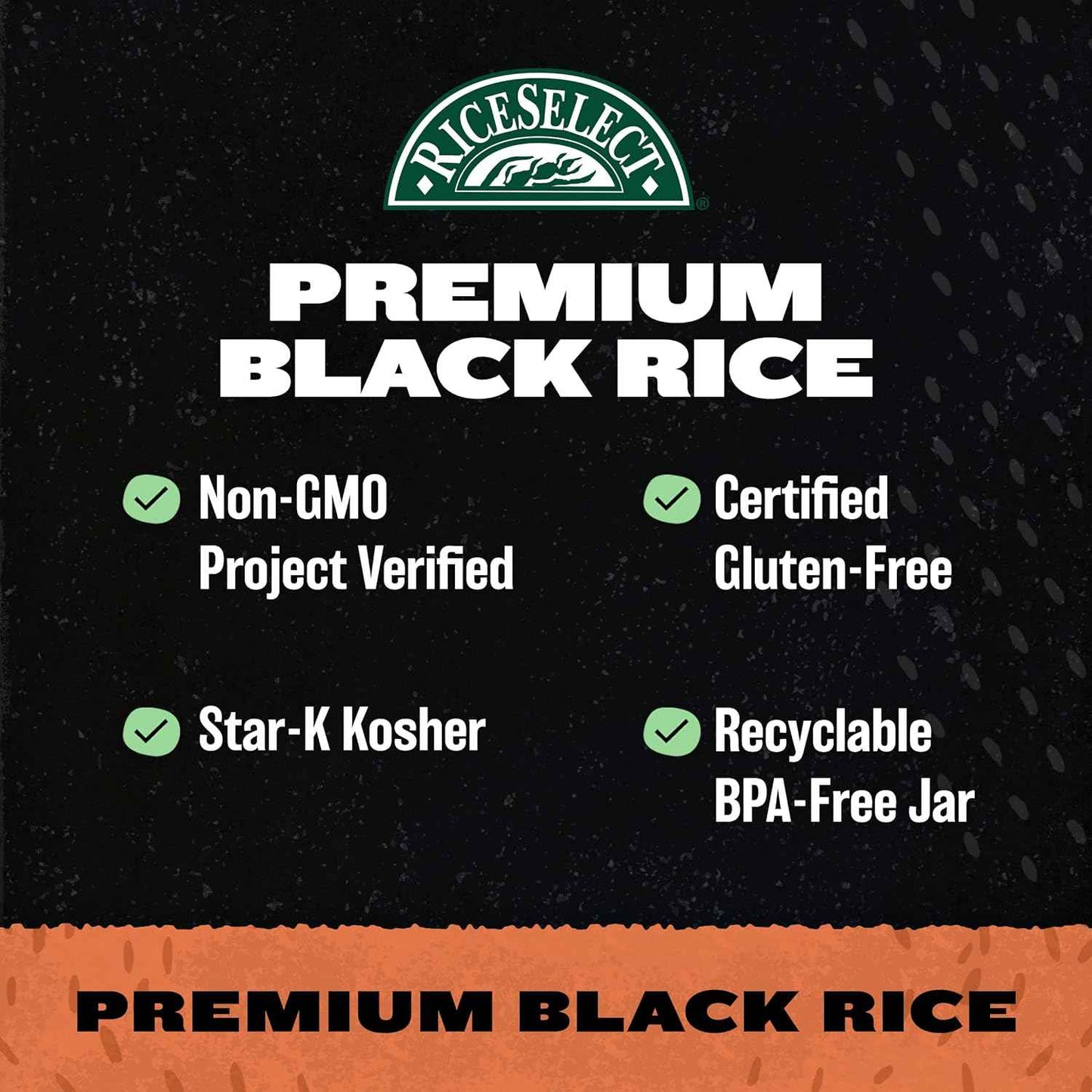 RiceSelect Black Rice — Premium Forbidden Rice in BPA-Free Jar for Elevated Home Dining