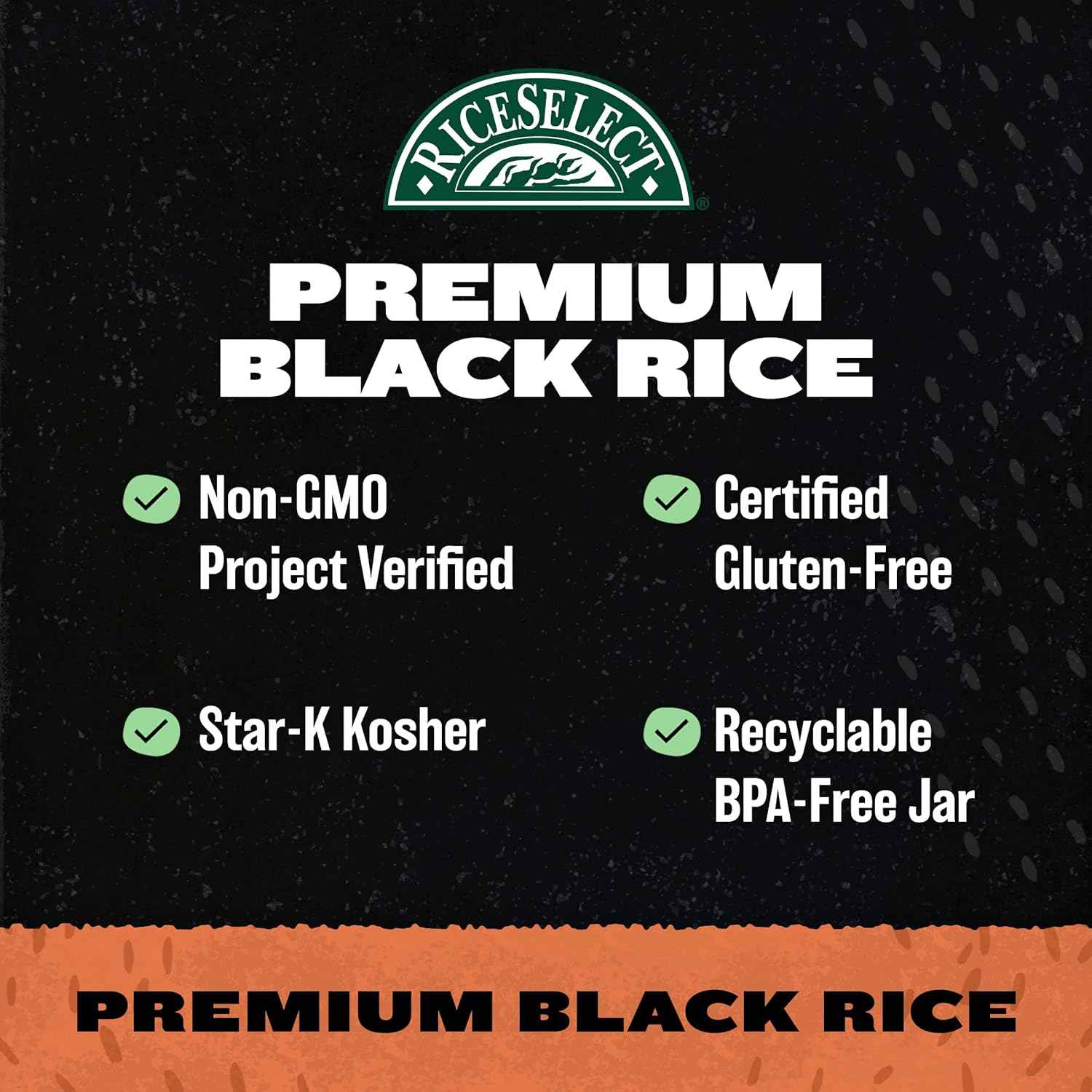 RiceSelect Black Rice — Premium Forbidden Rice in BPA-Free Jar for Elevated Home Dining