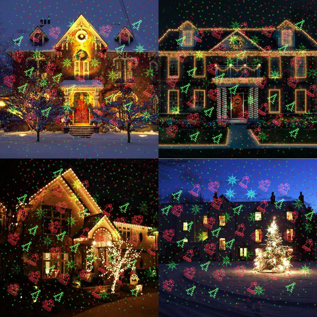 [Brand] Flameless Laser Projector – Smoke-Free Holiday Light with Auto Timer & Cool-Run Housing