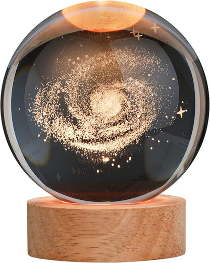 [Brand Name] Galaxy Crystal Ball Night Light - Thoughtful Birthday Gift for Her, 16 Color Changing Lamp with Remote