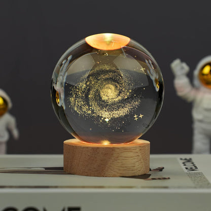 [Brand Name] Galaxy Crystal Ball Night Light - Thoughtful Birthday Gift for Her, 16 Color Changing Lamp with Remote