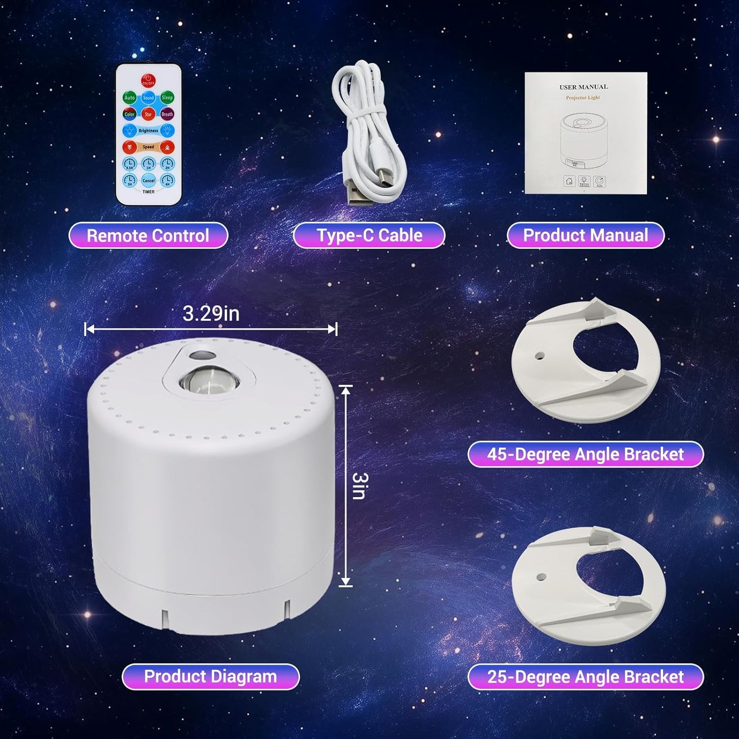 [Brand Name] Galaxy Star Projector – Bedtime Wind-Down Light for Adults, Calming Nebula Glow with Auto Timer