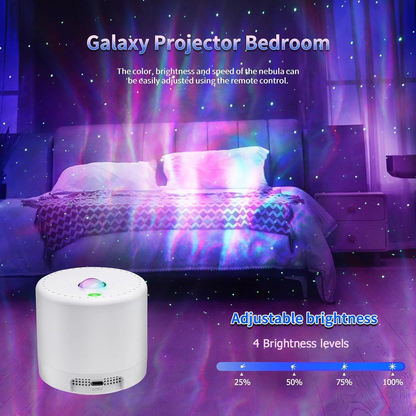 [Brand Name] Galaxy Star Projector – Bedtime Wind-Down Light for Adults, Calming Nebula Glow with Auto Timer
